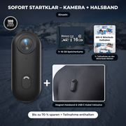 Povino POV Vision Einzeln: Kamera, Magnet-Halsband, USB-C-Kabel und 16-GB-Speicherkarte